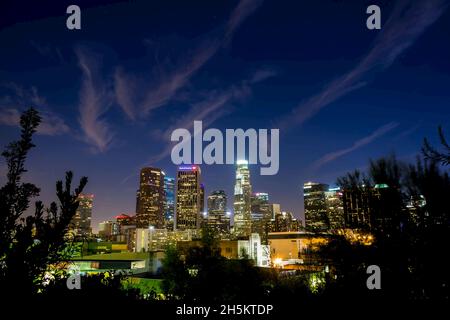 Los Angeles vom Vista Hermosa Park aus gesehen. Stockfoto