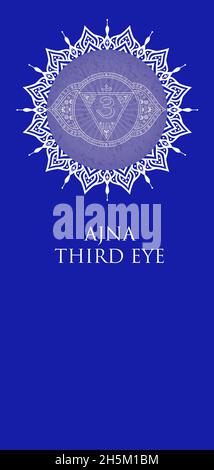 Chakras Symbol Sammlung isoliert auf farbigem Hintergrund Stockfoto