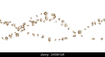 Runen haben ein nahtloses ethnisches Muster. Runenalphabet, Futhark. Alte nordische okkulte Symbole, schwarze wikinger Buchstaben geschnitzt in Stein, Rune Schrift. Desig Stock Vektor