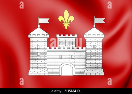 3D Perigueux Wappen, Frankreich. 3D-Illustration. Stockfoto
