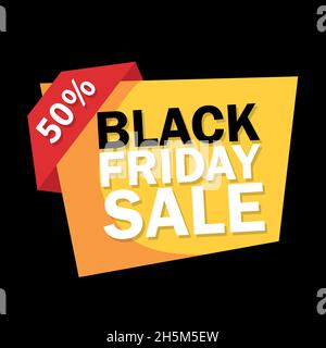 Black Friday Sale Flyer Design mit geometrischen Formen Stock Vektor