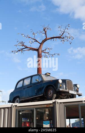 Skulptur von Andrew Baldwin am Trinity Buoy Wharf, Leamouth Peninsula, London Stockfoto