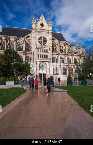 Église Saint-Eustache - gotische katholische Kirche aus dem 16. Jahrhundert mit Renaissance- und klassischem Dekor im Inneren - Les Halles, Paris, Frankreich Stockfoto