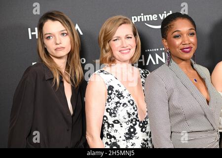 Esmé Creed-Miles, Mireille Enos, Cherrelle Skeete nahmen an der Amazon-Sendung Teil und IMDb TV moderierte am 2021-11-10 im Soho Hotel, London, eine exklusive Vorführung der ersten Folgen der Hanna-Staffel 3. Stockfoto