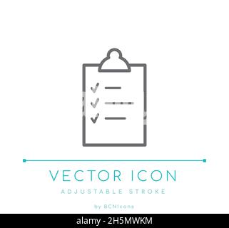 Zwischenablage Business Logistics Vector Line-Symbol Stock Vektor