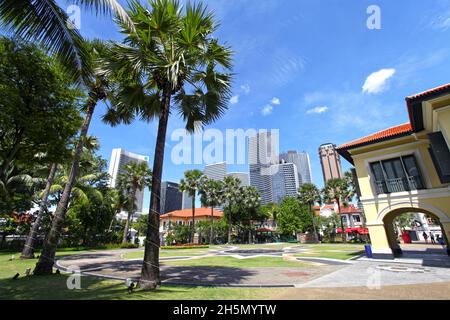 Das Malay Heritage Centre am Sultan Gate im Viertel Kampong Glam in Singapur. Es ist ein kulturelles Zentrum und Museum. Stockfoto