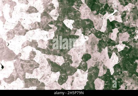 Schwarzes Tarnmuster. Aquarell-Camo-Tapete. Stockfoto