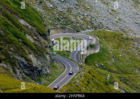 Die transfaragasische Straße in den karpaten rumäniens Stockfoto