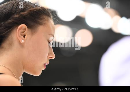 Lucrezia BECCARI, Italien, während des Trainings beim ISU Grand Prix of Figure Skating - Gran Premio d'Italia, in Palavela, am 4. November 2021 in Turin, Italien. Quelle: Raniero Corbelletti/AFLO/Alamy Live News Stockfoto