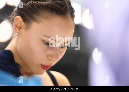 Lucrezia BECCARI, Italien, während des Trainings beim ISU Grand Prix of Figure Skating - Gran Premio d'Italia, in Palavela, am 4. November 2021 in Turin, Italien. Quelle: Raniero Corbelletti/AFLO/Alamy Live News Stockfoto