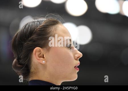 Lucrezia BECCARI, Italien, während des Trainings beim ISU Grand Prix of Figure Skating - Gran Premio d'Italia, in Palavela, am 4. November 2021 in Turin, Italien. Quelle: Raniero Corbelletti/AFLO/Alamy Live News Stockfoto