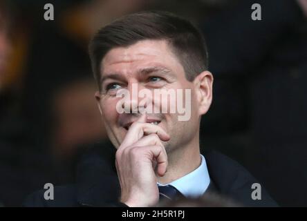 Aktenfoto vom 07-04-2019 von Steven Gerrard. Aston Villa hat Steven Gerrard als neuen Cheftrainer angekündigt. Ausgabedatum: Donnerstag, 11. November 2021. Stockfoto