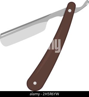 Rasiermesser auf weißem Hintergrund in flachem Stil Stock Vektor
