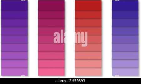 Farbpalette mit Schatten im Stil von flach Stock Vektor