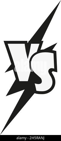 Vs Symbol Symbol isolieren auf weißem Hintergrund, Vektor Stock Vektor