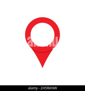 Schaltfläche Lageplan flaches Symbol, Vektorgrafik. Kartenmarkierungsvektor Stock Vektor