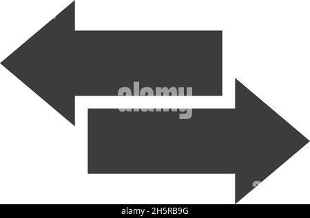 Pfeilsymbol isoliert auf weißem Hintergrund, Vektordarstellung Stock Vektor