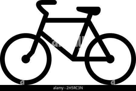 Symbol für Fahrradlinien auf weißem Hintergrund, Vektorgrafik Stock Vektor