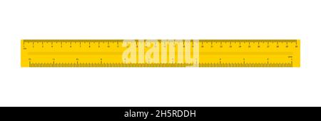 Lineal in flacher Ausführung. Einfache isolierte flache Vektorgrafik Stock Vektor