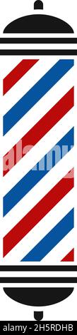 Barbershop Symbol Symbol isolierte Abbildung. Vektor-Emblem auf flachem Stil Stock Vektor