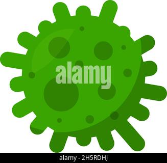 Virus-Symbol in flacher Form. Vektor-isoliertes Illustrationsdesign Stock Vektor
