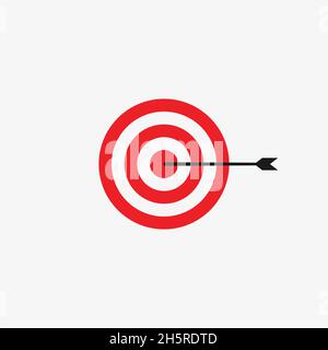 Symbol für einfachen Vektor des Ziels. Flache Vektor-Infografik. Stock Vektor