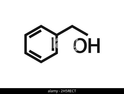 Chemische Formel. Vektor-Illustration flach Design Linie Zeichnung Symbol Stock Vektor