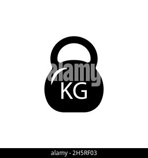 Kettlebell-Symbol für Webdesign. Fitnessgeräte. Vektorgrafik Stock Vektor