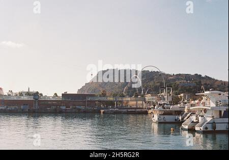 Blick auf Port Vell Stockfoto
