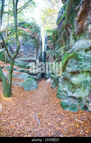 Sandsteinformationen bei Draske Svetnicky Stockfoto