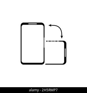 Bildschirmdrehung für das Design mobiler Apps. Isolierte Vektorsymbole flach Stock Vektor