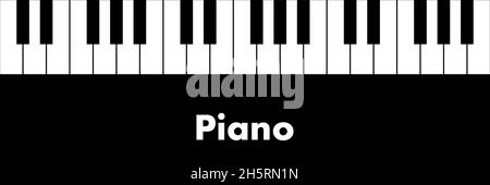 Piano Keyboard Hintergrund abstrakte Illustration. Vector Flat Music Konzept. Stock Vektor