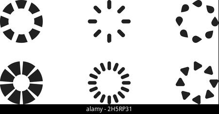 Symbol wird geladen, isolierter Webset. Vektordesign-Vorlage. Stock Vektor