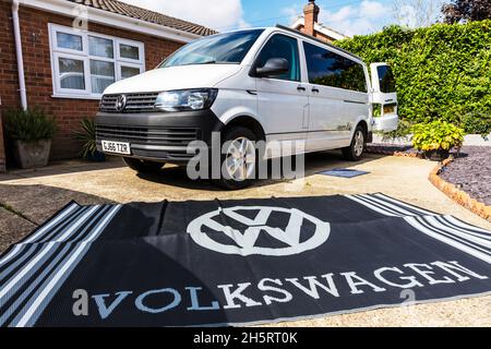 Volkswagen Campervan, Volkswagen Camper van, Volkswagen Transporter, Volkswagen T6, Volkswagen Camper, Volkswagen van, Volkswagen, Camper van, Stockfoto