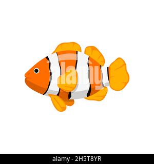 Clown Fisch im Cartoon-Stil Stock Vektor