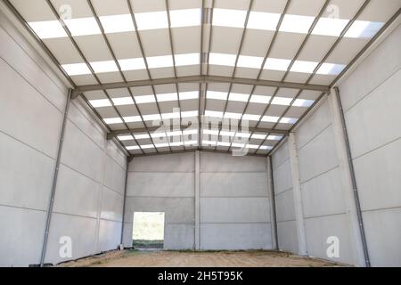 Innenansicht eines Industriegebäudes im Bau Stockfoto