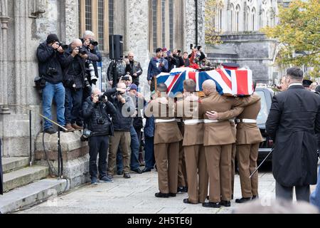 Dennis Hutchings Beerdigung 11/11/2021 Plymouth Stockfoto