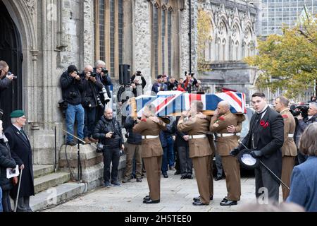 Dennis Hutchings Beerdigung 11/11/2021 Plymouth Stockfoto