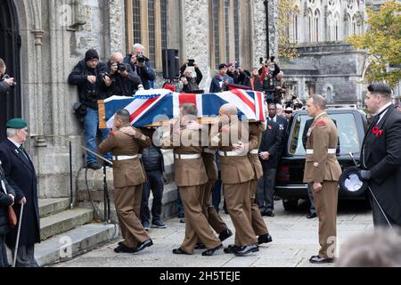 Dennis Hutchings Beerdigung 11/11/2021 Plymouth Stockfoto