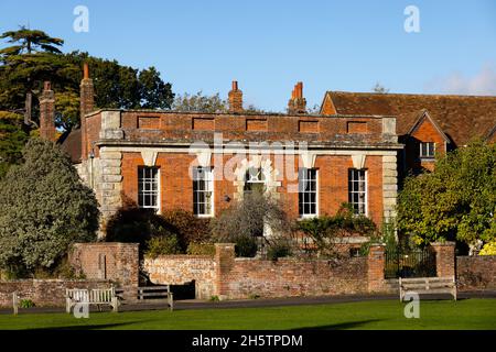 Häuser am Choristers Square, Cathedral Close, Salisbury, Wiltshire, England Stockfoto