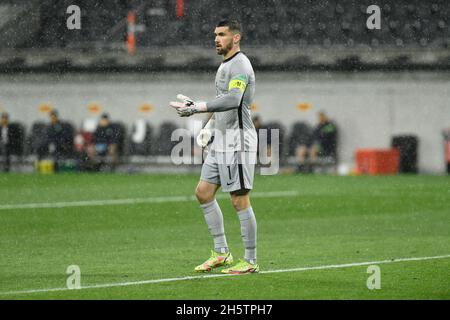 Parramatta, Australien. November 2021. 11. November 2021; Western Sydney Stadium, Parramatta, New South Wales, Australien; FIFA 2022 World Cup Football Qualification, Australien gegen Saudi-Arabien; Mathew Ryan von Australien Credit: Action Plus Sports Images/Alamy Live News Stockfoto