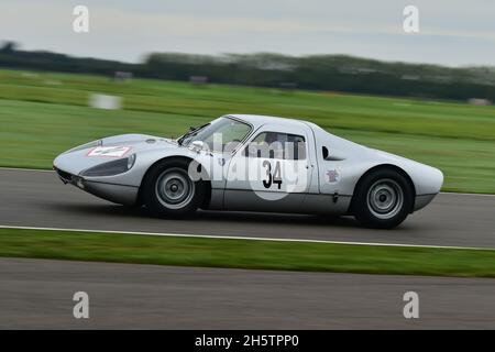 Olivier Blanpain, Porsche 904 Carrera GTS, Ronnie Hoare Trophy, Road Going Sports und GT-Fahrzeuge, die für die Rennen zwischen 1 und 1 Teilnehmer stehen Stockfoto