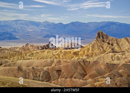 Death Valley in Kalifornien: Der Blick vom Zabriskie Point Stockfoto