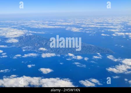 Jacques Cousteau Cerralvo Insel Mexico Baja California Sur Luftbild Panorama Landschaft Stockfoto