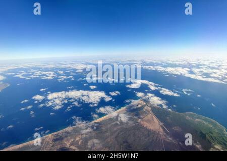 Jacques Cousteau Cerralvo Insel Mexico Baja California Sur Luftbild Panorama Landschaft Stockfoto