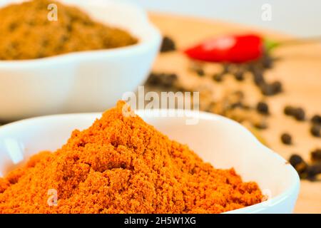 Arabischer Gewürzmix Ras-el-Hanout in Nahaufnahme Stockfoto