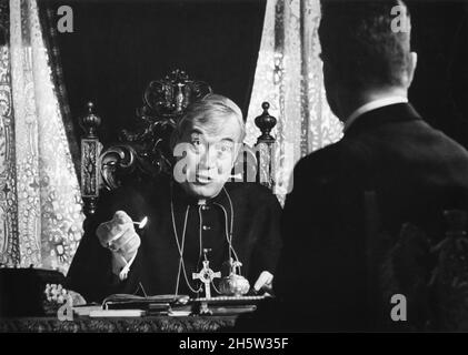 John Huston, Dreharbeiten zum Film, „The Cardinal“, Columbia Pictures, 1963 Stockfoto