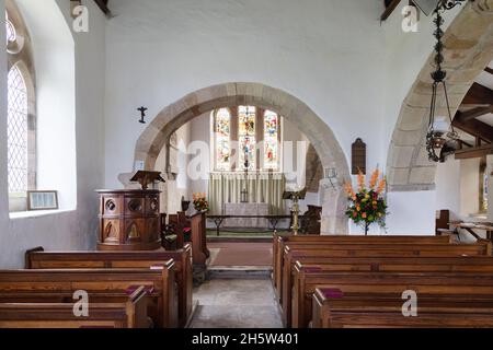 Die Pfarrkirche von Saint Bega Bassenthwaite im Landesinneren, Lake District National Park, Lake District, England Stockfoto