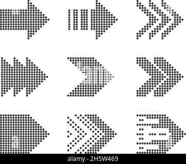 Arrows Vektor-Kollektion mit elegantem Stil und schwarzer Farbe Stock Vektor