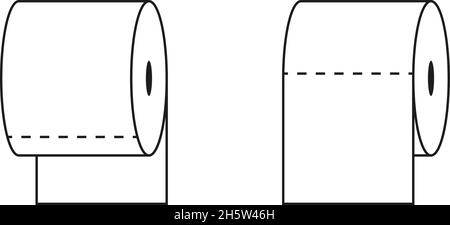 toilettenpapierrolle Umrisssymbol, Vektordarstellung Stock Vektor
